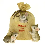 Spardose Sack mit Mäusen 15 cm - Mäuse für Dich - Sparschwein Sparbüchse