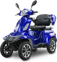Seniorenmobil Elektromobil Senioren Roller BILI BIKE SHINO QUADRO LIT mit Straßenzulassung, Vierrad, 1000 W, 60V 20Ah Lithium Akku, 25 km/h, Blau