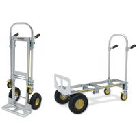 Ručný a plošinový vozík Stanley hliníkový 2v1, nosnosť 200, 250 kg