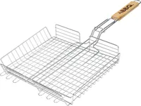 Grillkorb aus verchromten Stahl Grillwender Gemüsegrillkorb Grillgitter Grillguthalter Fischhalter