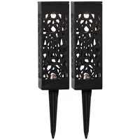 LED-Solar-Pathlights 'Izola', 2er Set, schwarz,