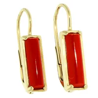Goldstore Zlaté náušnice korál Váha: 2.25 g