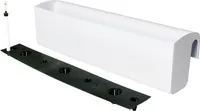 VIVANNO Balkonkasten Kunststoff BALKONA CLASSICO Kasten, Weiß hochglanz - 80x20x22 cm