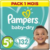 Baby Dry Gr.5+ Junior Plus 13-27kg MonatsBox 132 Stück