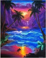 40x30 cm Diamanten Malerei Zum Selbermachen Diamond Painting Sonnenuntergang