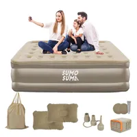 Sumosuma 200×150×40 cm Luftmatratze mit Integrierter Elektrischer Pumpe, Luftbett Selbstaufblasend für Doppel, Camping oder Heimgebrauch, 2 Personen