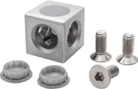 3-Wege Würfelverbinder Eck-Verbinder für Aluprofil 30x30 - 1 Stück
