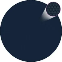 Treibende Pool-Solarplane PE 488 cm Schwarz und Blau