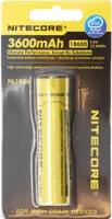 Akumulator litowo-jonowy Nitecore typu 18650 o pojemności 3600 mAh NL1836 z obwodem zabezpieczającym, 69,8 mm x 18,6 mm