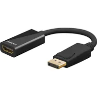 goobay Kabel przejściowy z DisplayPort na HDMI 1.2 pozłacany czarny 0,1 m