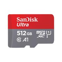 Sandisk Ultra microSDXC 512 GB - Speicherkarte - inkl. Adapter - UHS-I -rot/grau