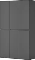 Vicco Kleiderschrank Claus, 111 x 191.5 cm mit 6 Türen, Anthrazit