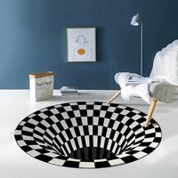 3D-Druck Plaid Vortex Illusion Teppich Bodenteppich Für Wohnzimmer Dekorativ 