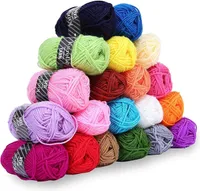 Kurelle Stickgarn Buntes Strick Garnknäuel Packung - Acryl Garn für Stricken, Wolle Set Baumwolle Perfekt für jedes Häkel und Strickprojekt - 20 Farbe