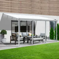 HOME DELUXE - Terrassenüberdachung SOLIS - Weiß - B/T/H: 618 x 303 x 226/278 cm - inkl. Hohlkammerplatten, Montagematererial I Carport Pavillion Pergola