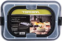 rechteckige Kuchenform mit Deckel Springform Kuchenform Backform Tortenform Auflaufform 36,5x24,5 cm Antihaft Tortenboden schwarz Backblech Blech
