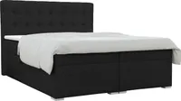 Boxspringbett COLORADO 200x200 cm Inari 100 Schwarz Komplettbett inkl..Taschenfederkernmatratzen 7 Zonen H4 Polsterbett