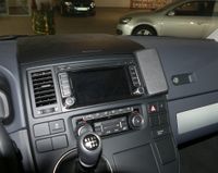 Telefon Konsole für VW T5 Multivan, ab Bj. 2003 bis 2015, BLACK, Kunstleder