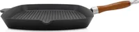 Karl Krüger 63028 Gusseisen-Grillpfanne Rustica mit Holzgriff - 28 x 28 cm - emailliert