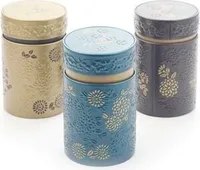Dose "Yumiko", 150 g rund, 3-fach sortiert, mit Aromaverschluss H 11,7 cm, Ø 7,5 cm