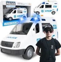 Malplay Polizeiwagen Polizei Modellauto Licht Ton Fahrzeug, grosse Geschenk ab 3 Jahren