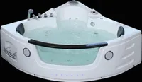 PureHaven Whirlpool 172x172 cm Wasserfall Heizung Lichttherapie Soundsystem Reinigungsprogramm Bluetooth-Soundsystem