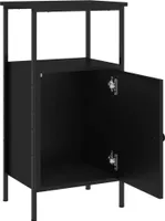 vidaXL Nachttisch Schwarz 41x31x80 cm Holzwerkstoff