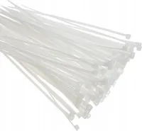 Białe mocne opaski kablowe 3,6 x 300 mm 100 sztuk