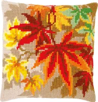 Vervaco PN-0157754 Kreuzstichkissen Herbstblätter