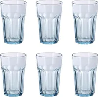 6-er Set Gläser Ikea POKAL hellblau - Glas für Cocktail Longdrink Wasser Tee Kaffee - 350ml - 14cm hoch - spülmaschinenfest