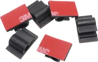 INF 100 Stück Nylon-Kabelclips mit Klebstoff Schwarz model 1