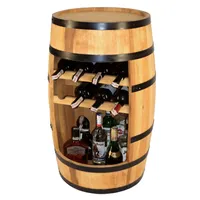 Drevená vínna pivnica, drevený sud, výška 80 cm, sud na víno, stojan na fľaše alkoholu, drevený stojan na fľaše (dub)