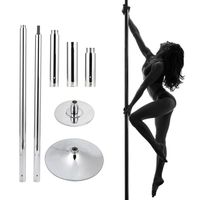 Crenex Φ45mm Profi Tanzstange Pole Strip Dance Stange Tabledance höhenverstellbar aus Edelstahl