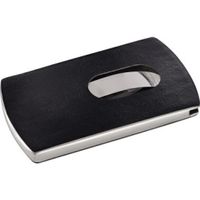 SIGEL VZ121 Visitenkarten-Etui "Snap" Lederoptik, schwarz, silber