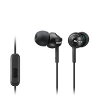 Sony MDR-EX110AP - słuchawki z mikrofonem - douszne - przewodowe - wtyk 3,5 mm - czarne