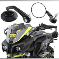 Area1 Premium Motorrad Lenkerendenspiegel e- CNC Motorrad Rückspiegel Set (Rechts+Links) Kompatibel mit BMW KTM Yamaha Honda Kawasaki KSR Moto Suzuki Triumph Aprilia Ducati Beta Mondial LS4SC