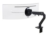 Ergotron HX Series HX rameno na monitor s HD kĺbom - stolný držiak (matná čierna) - svorka - 19,1 kg - 124,5 cm (49 palcov) - 100 x 100 mm - nastavenie výšky - čierna