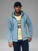 Ombre Clothing Sweatshirt mit Reißverschluss für Männer Agoina hellblau M