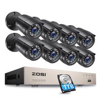 ZOSI 8CH 1080P Full HD DVR Video Überwachungssystem mit 1TB Festplatte und 8X Outdoor 2MP Überwachungskamera CCTV Sicherheit Set