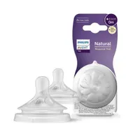 Philips Avent 2 Natural Response T1 Sauger Mit Neugeborenen-fluss Durchsichtig 0 Months Durchsichtig 0 Months