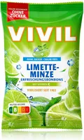 VIVIL Limette-Minze Erfrischungsbonbons ohne Zucker | 120g