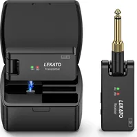 LEKATO 2,4 GHz kabelloses Sender-Empfänger-System für elektrische Gitarre, Ladebox