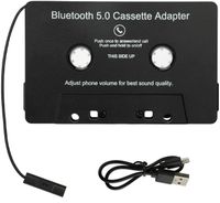 KFZ Kasettenadapter Auto Audio Kassette Adapter USB 5.0 Bluetooth Unterstützung Cassette Adapter (Schwarz)