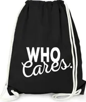Turnbeutel - Who cares - Gym Bag Moonworks® schwarz unisize