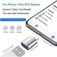 USB A auf Adapter OTG für iPhone iPad USB-Stick Kamera Daten Schnell Laden 3.0 Silber Usb Buchse zu IOS Stecker
