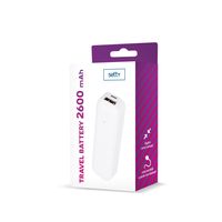 Setty powerbank 2600 mah mini + microUSB Kabel klein für Handtasche, Reise small power bank akku