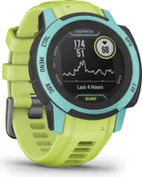 Garmin Instinct 2 2S Surf Edition Waikiki 40mm plastikowa obudowa turkusowy silikonowy pasek zielony