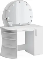 Vicco Toaletní stolek Almina, 100 cm s LED osvětlením, Bílá