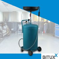 Bituxx Mobiler 80L Ölauffangwagen Ölablassgerät Altölauffang Ölwechsel Druckluft Entleerung 38,5cm Trichter MS-17663