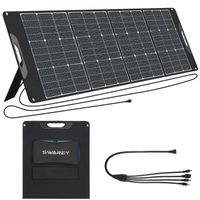 SWAREY Faltbares Solarpanel HYD-T200 - 200W Solar Mobile Solaranlagen für Tragbare Stromerzeuger, Tragbares Solarpanel mit Verstellbaren Ständern für Faltbares Solarladegerät für Wohnmobil, Camping Monokristalline Solarzellen